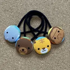 くるみボタンのヘアゴム 907