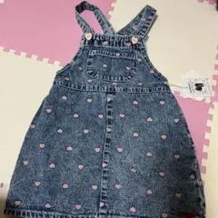 futafuta ハートデニムサロペットスカート