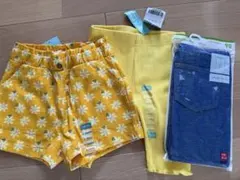 UNIQLO ベビーレギンス 90 3枚セット 女の子 夏服 パンツ 新品未使用