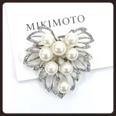 【美品✨/テリ強】MIKIMOTO ミキモト ブローチ 8珠 本真珠 リーフ MIKIMOTO ミキモト ブローチ 8珠 本真珠 リーフ テリ強 - メルカリ