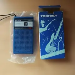 TOSHIBA AMラジオ RP-71 青色 箱付きのサムネイル