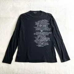 エンポリオアルマーニ 長袖 Tシャツ 黒 ロンT メンズ S デカロゴ プリントのサムネイル