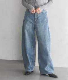 【美品】アパートバイローリーズ コクーンパンツ デニム M ブルー82のサムネイル
