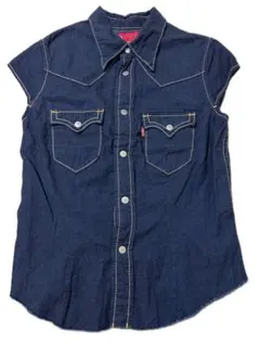 00's Levi'sTYPE1JEANSフレンチスリーブウエスタンデニムシャツ