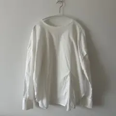 mystic ホワイト サイドスリット 長袖シャツ