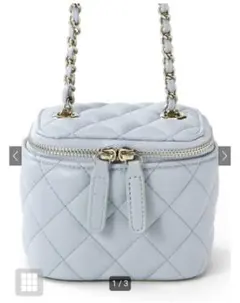 グレイル GRL ライトブルー キルティングショルダーバッグ