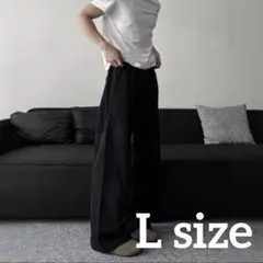 《新品》ワイドスエットパンツ ワイドパンツ スエットパンツ 変形 ブラック 黒