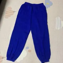 クロスアンドスティッチ　青色 ジョガーパンツ ゴムウエスト