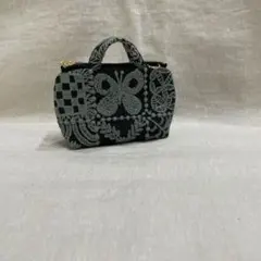 ふっくらバッグ型ポーチ10 ミナペルホネン　ハンドメイド　forest tile