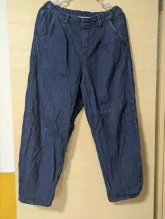 スタジオクリップ ダークブルーカジュアルストレートパンツ