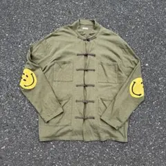 kapital スマイリーフェイス エルボープリント チャイナシャツ