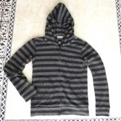 ストレッチニットパーカー　Mサイズ　ブラック/グレー