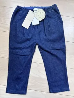 新品petit main SMILE PANTS 90サイズ デニム調