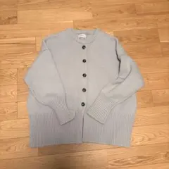 アダムエロペ リブ編みボタン付きカーディガン