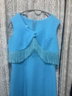 昭和レトロ ワンピース 水色 古着