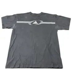 adidas プリントTシャツ　フェードブラック　古着　8eのサムネイル