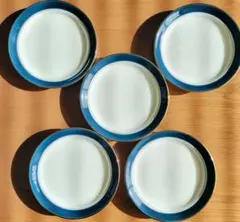 たち吉 お皿 5枚セット 金縁×グリーン×ホワイト