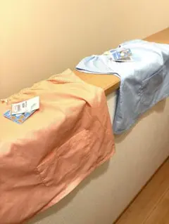 お砂場スモック　お外遊び　青（100㎝）　ピンク（120㎝）　メッシュ