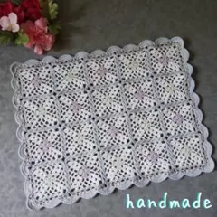 手編み グラニースクエア マルチカバー モチーフ編み ハンドメイド【79】