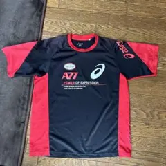ASICS バレーボール用シャツ 黒/赤