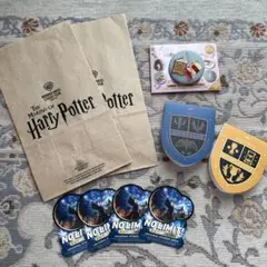 ハリーポッター　USJ スタジオツアー　刺繍ブローチ＆メモ　オマケセット