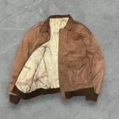 A-2 レザージャケット　フライトジャケット　A2 地図柄　38