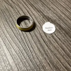 【367】新品 高級 ステンレススチール イエローリング 13号