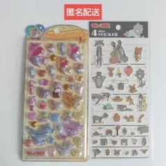 トムとジェリー 2枚組 うるちゅるPOPシール 4サイズステッカー 正規品