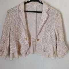 axes femme レースボレロ ベージュ