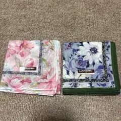 LANCEL 花柄ハンカチ 2枚セット