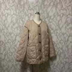 良品　nano universe 西川ダウン　ノーカラージャケット
