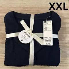 GU コットンブレンドパジャマ 半袖＆ショートパンツ ネイビー XXL