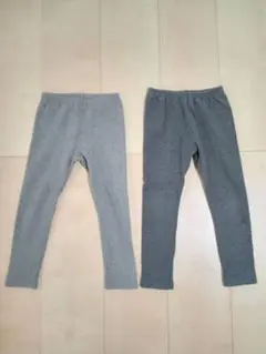 ユニクロ　レギンス　110 グレー　セット