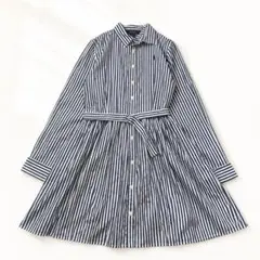 2023製 POLORALPH LAURENネイビーストライプワンピース160