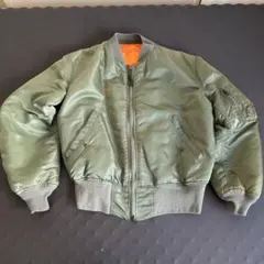 Alpha社 MA‐1 90s 民間 オリーブ 裏オレンジ