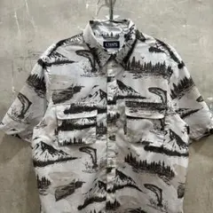 US古着 CHAPS チャップス 魚柄シャツ フィッシング アウトドアのサムネイル