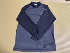 ★80年代ビンテージ品★ Abe スポーツウール ネイビーストライプシャツ