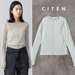 美品 【23AW】 CITEN シテン ラメ シアー トップ カットソー ロンT