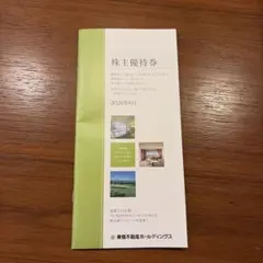 東急不動産ホールディングス 株主優待券 100株のサムネイル