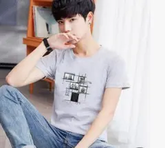 メンズ半袖Tシャツ 3XL グレー 灰色