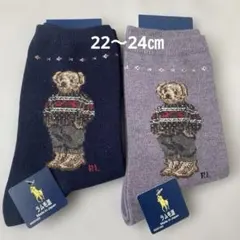 ◎ラルフローレン　靴下 ソックス《ポロベア》 ＊ラム毛混　❤︎日本製
