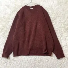 グローバルワーク ワッフルモールニット XL ブラウン オーバーサイズ