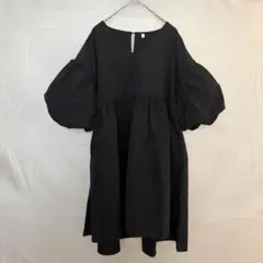 coca レディース チュニックブラウス バルーンスリーブ 5分袖 無地