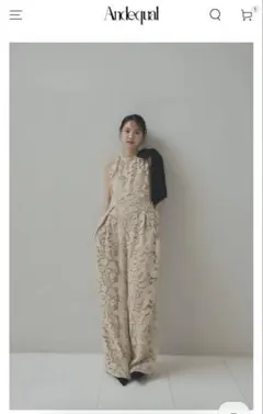 Andequal ribbonshoulder lace combinaison - メルカリ
