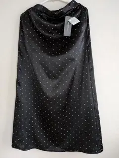 新品タグ付☆Radarista ドット柄 ロングスカート ブラック M