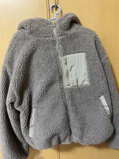 GRL フード付きボアフリースブルゾン モカ ブラウン[fo896a]