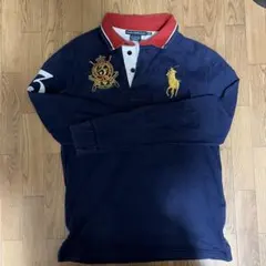 美品　Ralph Lauren Sport ネイビー 長袖ポロシャツ M