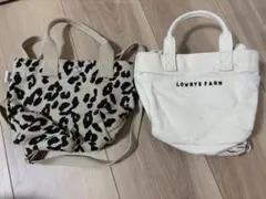 レオパードショルダーバッグとLOWRYSFARMのキッズショルダーバッグ