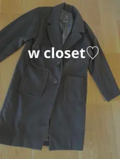 大人可愛い♡ 冬　w closet ブラック ロングコート　おしゃれ　デートのサムネイル