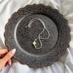 【芽吹きのネックレス】　韓国アクセサリー　ハンドメイド　チョーカー　シンプル